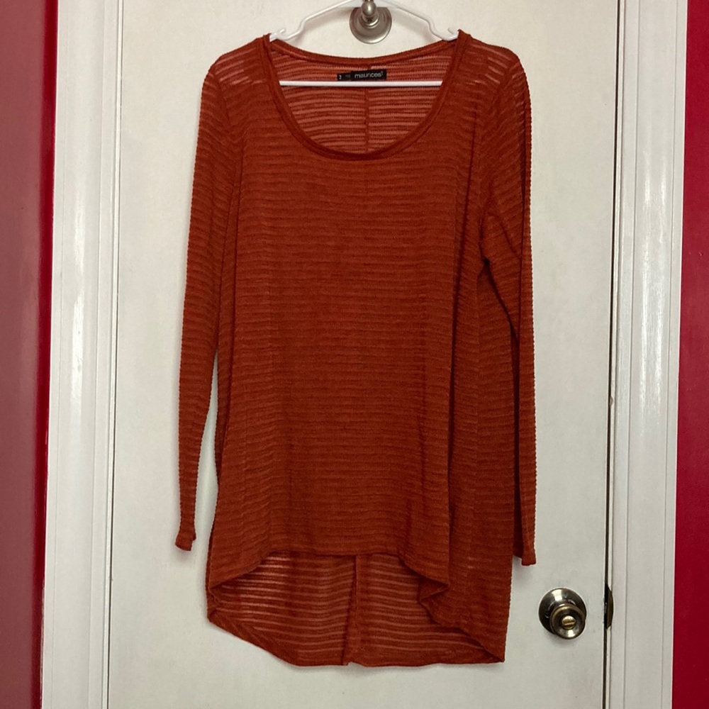 Burnt-orange top. Size 2 (2X) Maurices